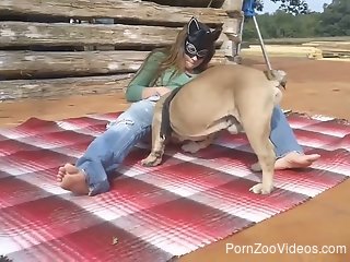 Hardcore banging with a submissive zoophile housewife