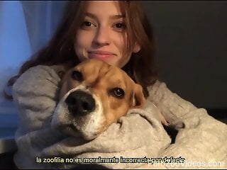 Amateur babes share their intimate moments with their dogs