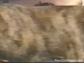 Tight female loudly plays with her dog in sexual perversions