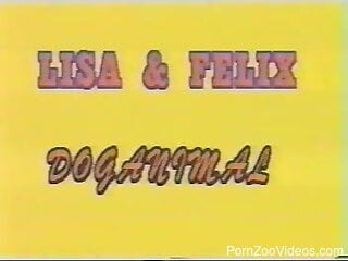 Insolent women combine sexy lesbian XXX wit dog zoophilia