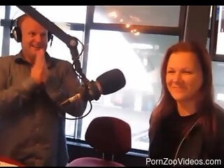 Slutty woman drinks animal sperm on live radio